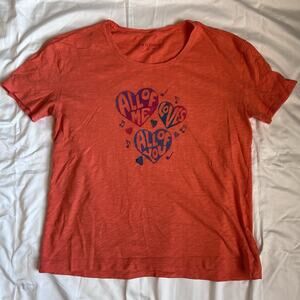 Life Is Good Tee All of Me Loves All of You T-shirt Women’s Medium Orange
